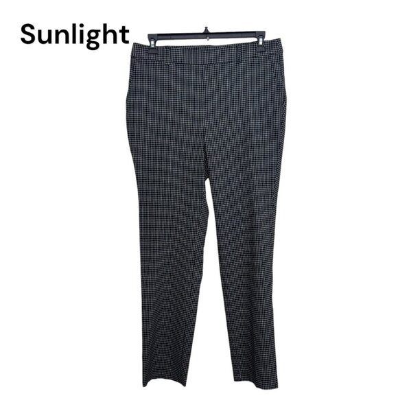 RAFAELLA Women SZ 14 Black Plaid Pull On Stretch Dress Pant  Business /Comfy - Picture 1 of 12